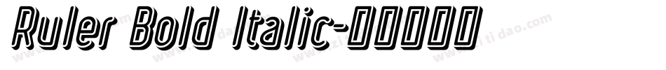 Ruler Bold Italic字体转换